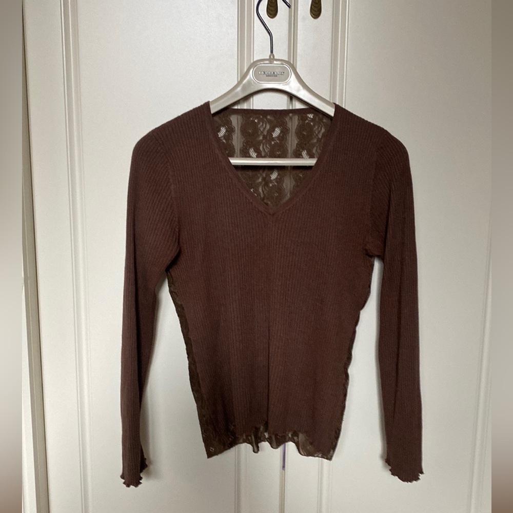LUISA CERANO SILK BLAND SWEATER SIZE US 8 .
